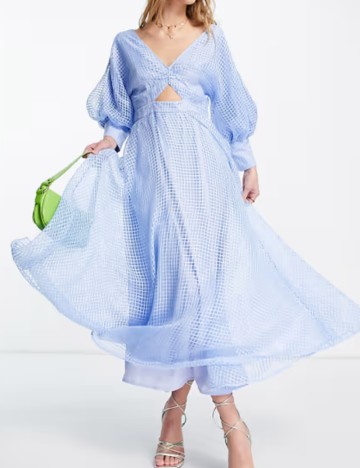 Rochie midi ASOS, albastru