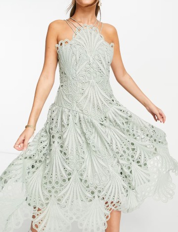 Rochie midi ASOS, verde