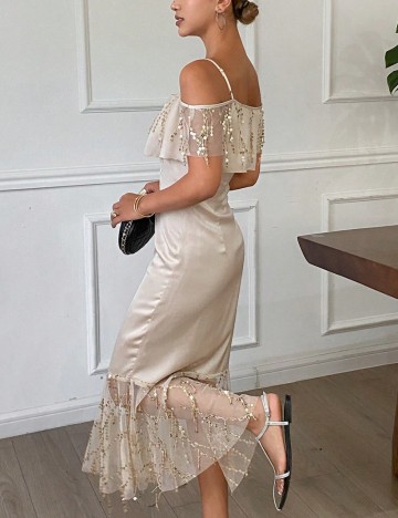 Rochie midi Shein, crem