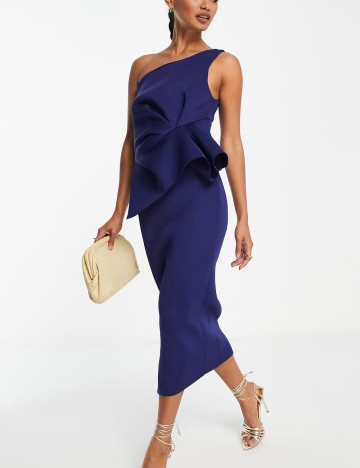 Rochie midi ASOS, albastru