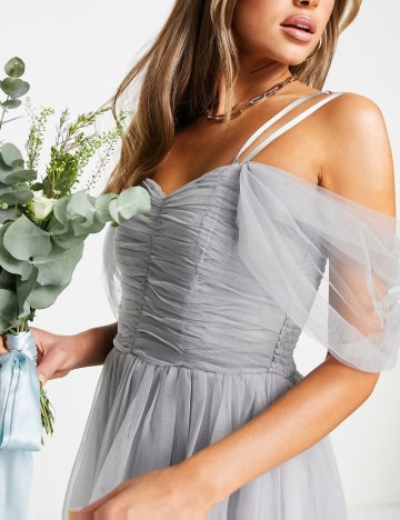 Rochie de ocazie Lace & Beads, gri