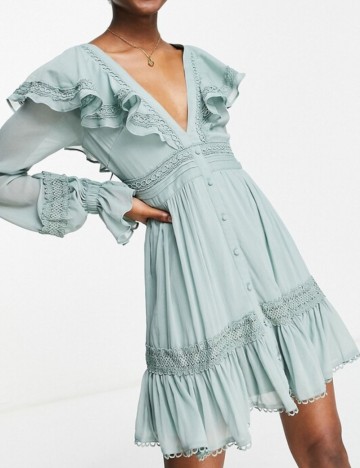 Rochie mini ASOS, verde