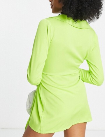 Rochie Tip Sacou IN THE STYLE, verde neon
