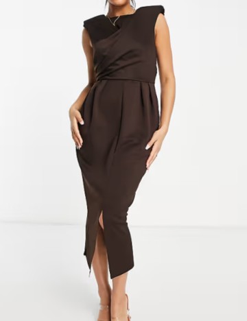 Rochie midi ASOS, maro