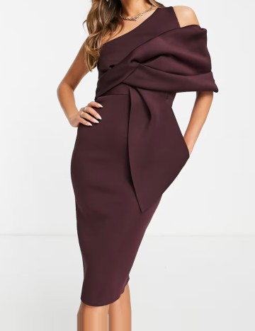Rochie midi ASOS, vișiniu