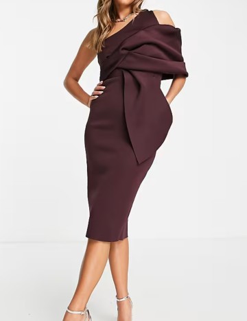 Rochie midi ASOS, vișiniu