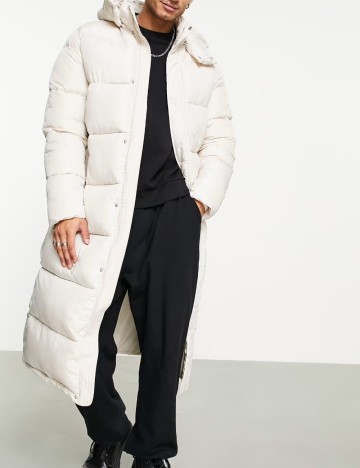 Geacă lungă ASOS, crem