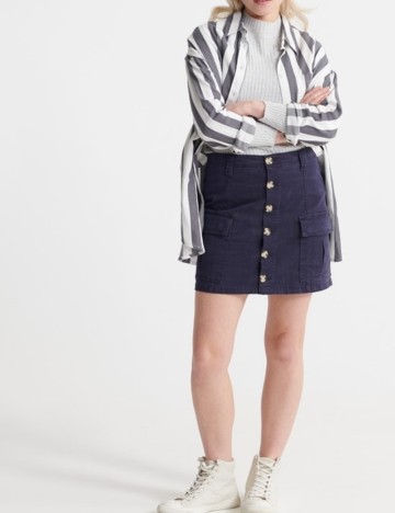 Fustă mini Superdry, albastru