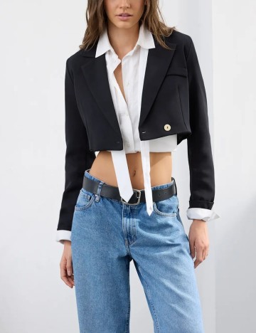 Sacou scurt TRENDYOL, negru