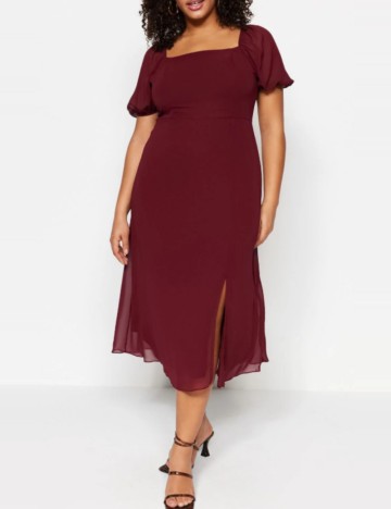 Rochie midi TRENDYOL, vișiniu