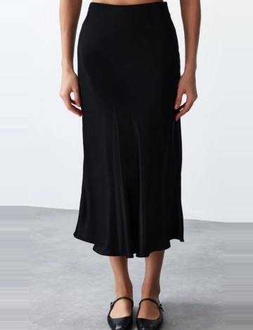 Fustă midi TRENDYOL, negru
