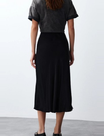 Fustă midi TRENDYOL, negru