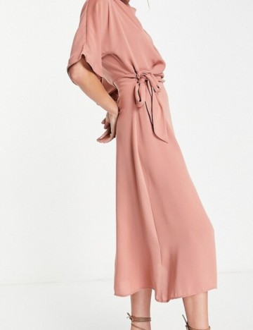 Rochie maxi ASOS, pudra