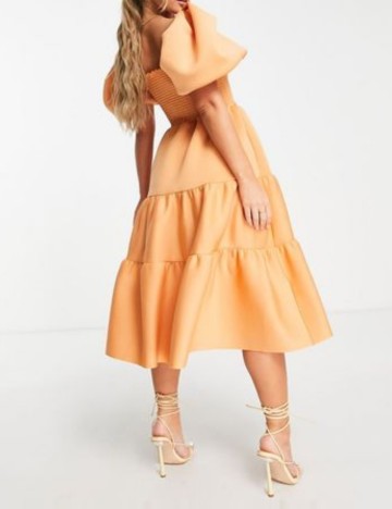 Rochie midi ASOS, portocaliu
