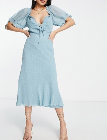 Rochie midi ASOS, turcoaz