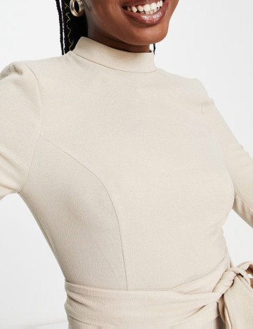 Rochie midi ASOS, bej