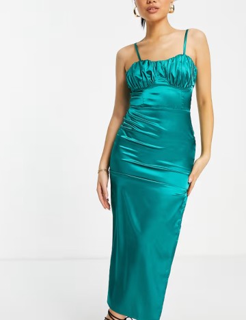 Rochie midi Flounce, verde