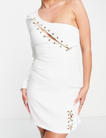 Rochie mini Club L London, alb