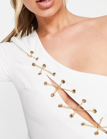 Rochie mini Club L London, alb