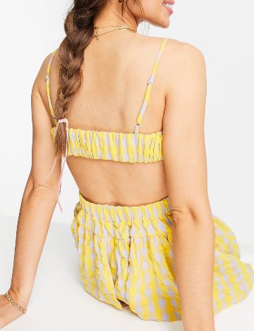 Salopetă scurtă ASOS, mix culori