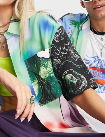 Cămașă cu m&acirc;necă scurtă ASOS, mix culori