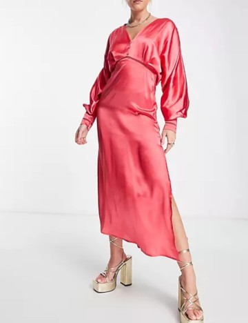 Rochie midi HOPE & IVY, roz