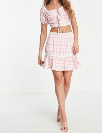 Fustă mini Collective the Label Petite, mix culori