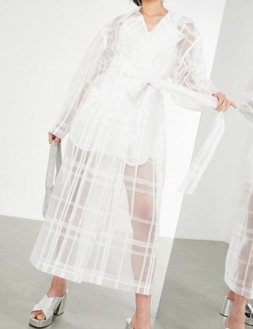 Rochie midi ASOS, alb