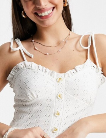 Rochie mini ASOS, alb