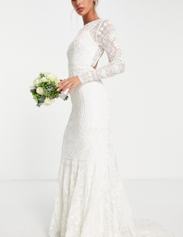 Rochie de ocazie ASOS, alb ivory