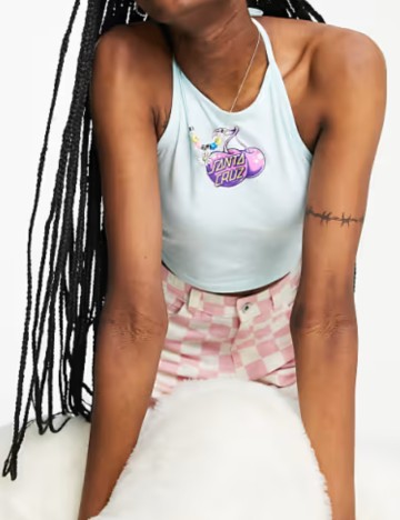 Top Santa Cruz, albastru