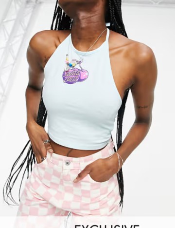 Top Santa Cruz, albastru