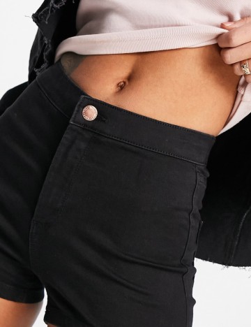 Pantaloni scurți de blugi Miss Selfridge, negru