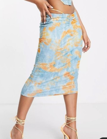 Fustă midi Ei8th Hour, mix culori