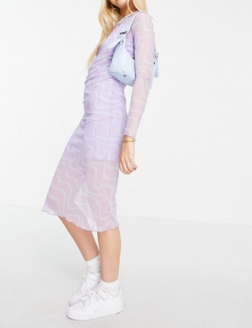 Rochie midi ASOS, mov