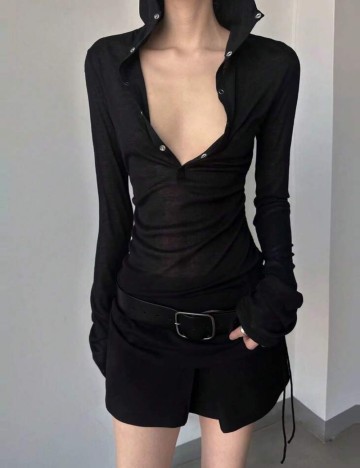 Hanorac Shein, negru