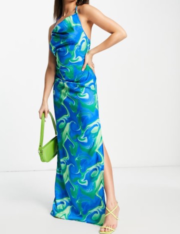 Rochie maxi NAANAA, mix culori