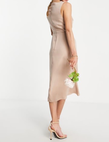 Rochie midi Maya, bej