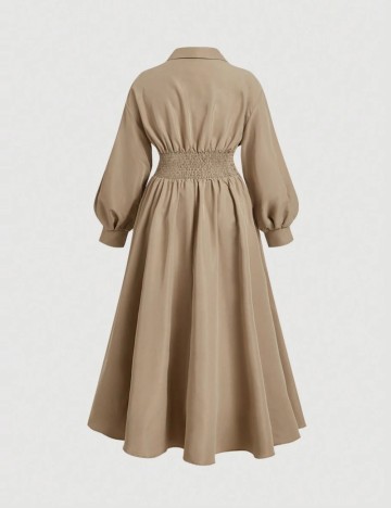 Rochie maxi Shein Curve+, bej