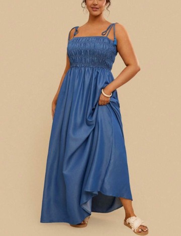 Rochie maxi Shein Curve+, albastru