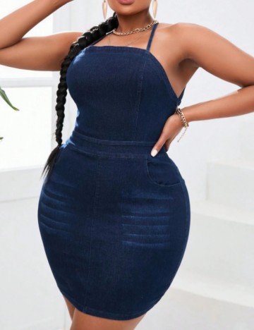 Rochie mini Shein Curve+, albastru
