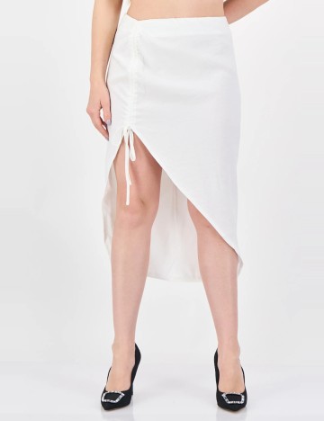 Fustă midi SNDYS, alb