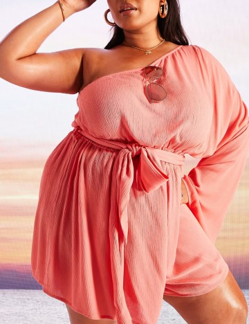 Salopetă scurtă ASOS, roz