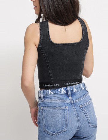 Top Calvin Klein Jeans, negru