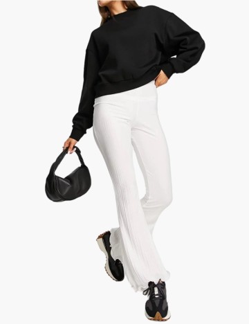 Pantaloni Topshop, alb