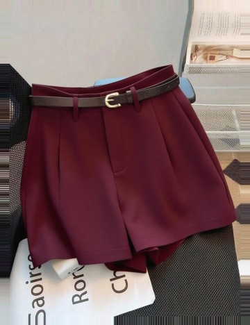 Pantaloni scurți Shein, vișiniu