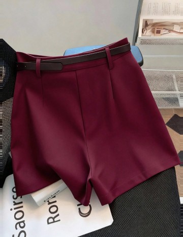 Pantaloni scurți Shein, vișiniu