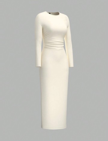 Rochie maxi Shein, crem