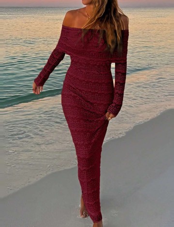 Rochie midi Shein, vișiniu