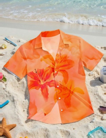Cămașă Shein, portocaliu
